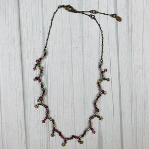 Sorrelli antique gold dainty floral neckla…